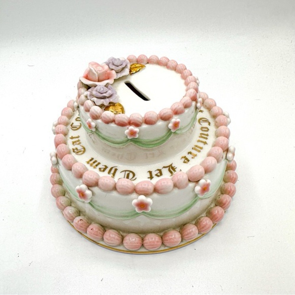 RARE Vintage Juicy Couture Two Tier Cake Piggy Bank